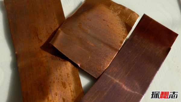 人类最早使用的金属：铜(用于治疗伤口减轻头痛)