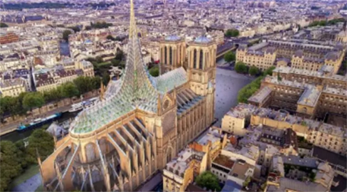 巴黎圣母院火后重建  建筑师提议给它戴一个“绿色的尖帽”