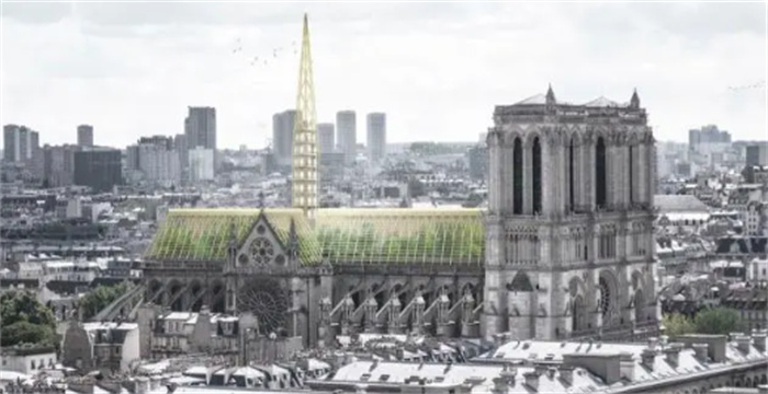 巴黎圣母院重建  设计师提出5个疯狂  惊人而宏伟的设计方案
