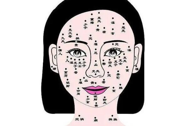 女人面部痣的分析图图片