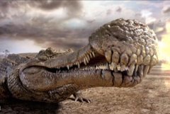 远古最大的鳄鱼:帝鳄，长达13米重11吨(撕裂小型恐龙)
